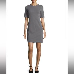 Theory Rijik B Claymont Black and White Short
Sleeve High Neck Dress 2